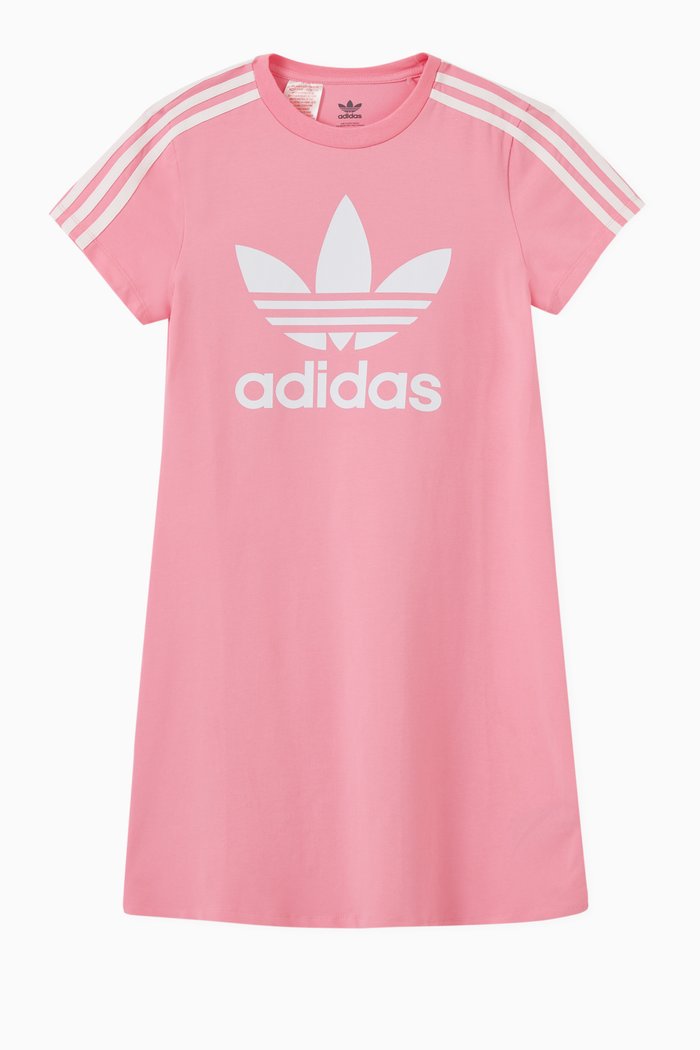 

Logo Dress in Cotton, Pink