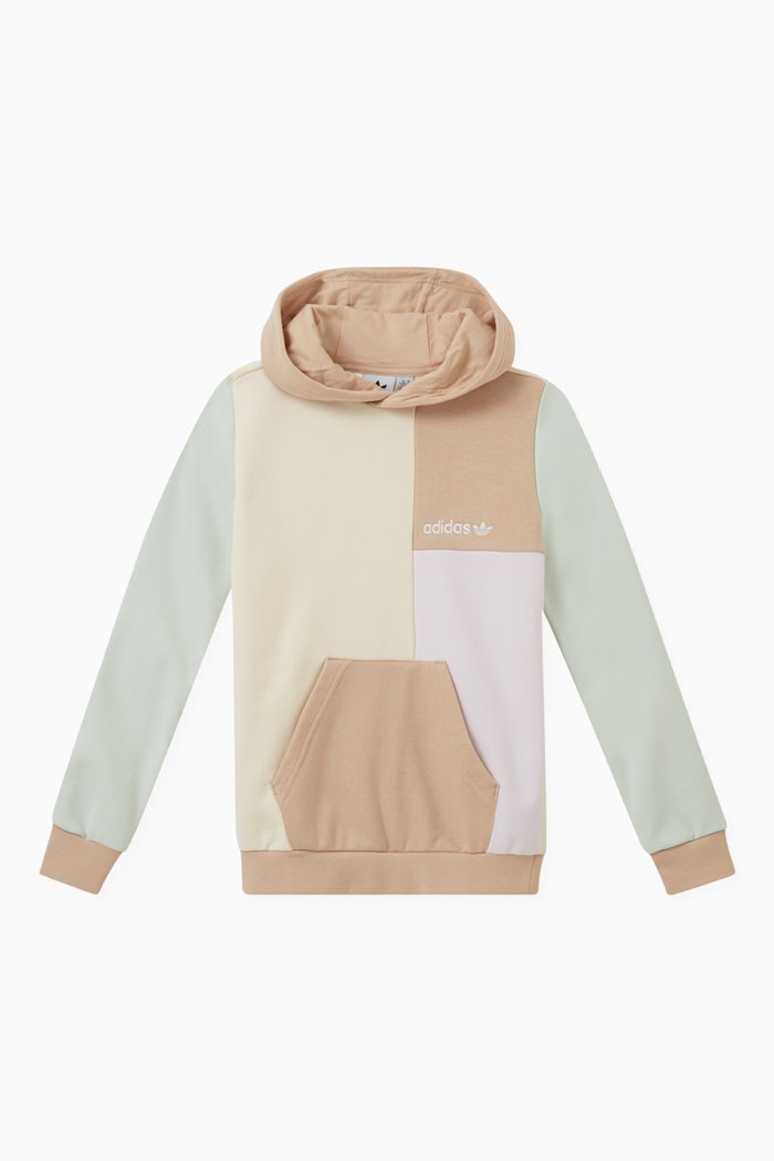 

Colour Block Logo Hoodie in Cotton, Multicolour