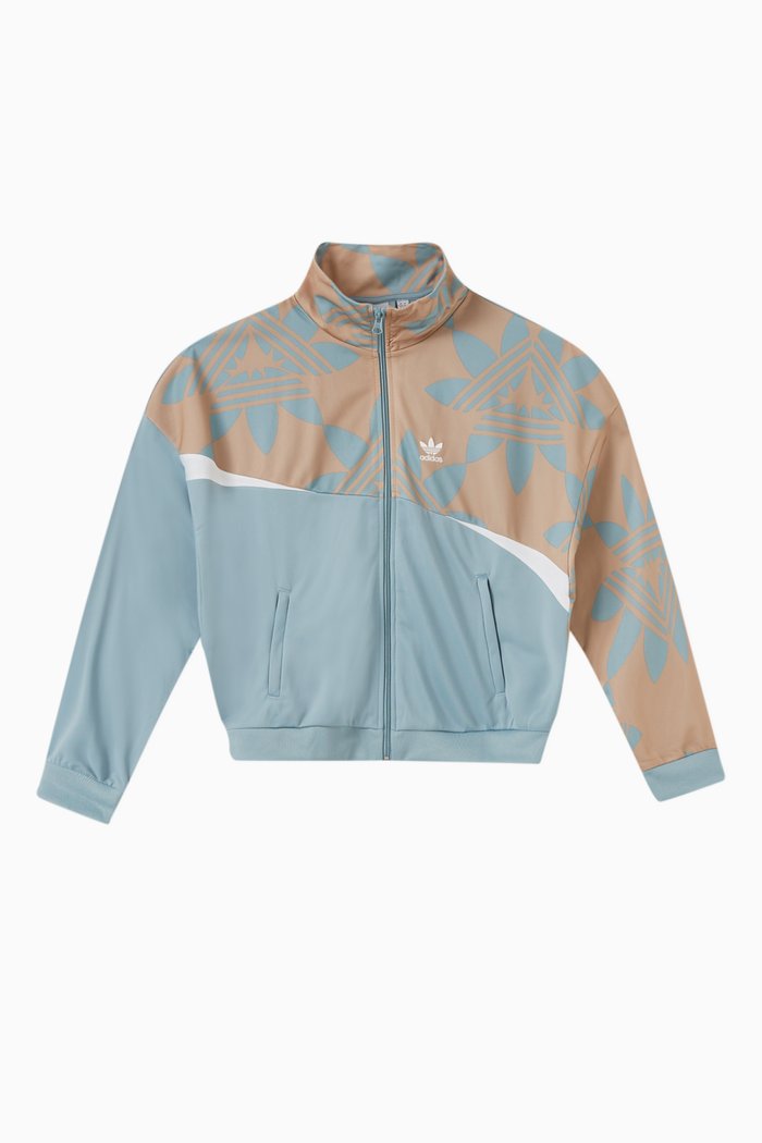 

Graphic Printed Track Jacket in Recycled Fabric, Multicolour