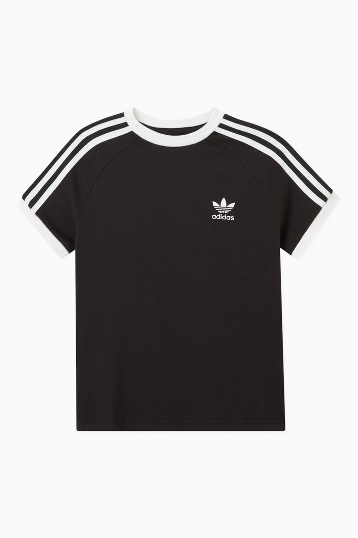 

Striped Logo T-shirt in Cotton, Black