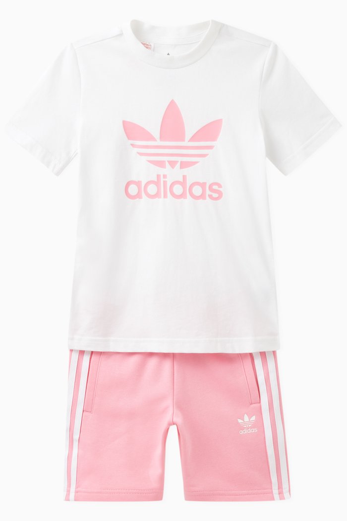 

Adicolour T-shirt & Shorts Set in Cotton Jersey, White