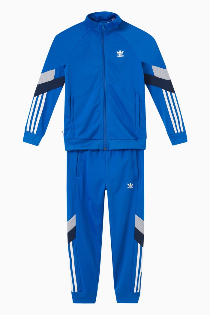 

Logo Striped Tracksuit in Recycled Fabric, Blue