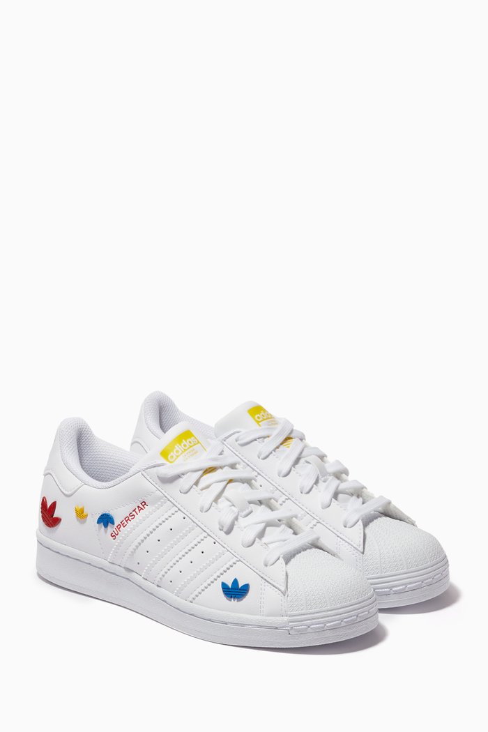 

Superstar Sneakers in Faux Leather, Multicolour