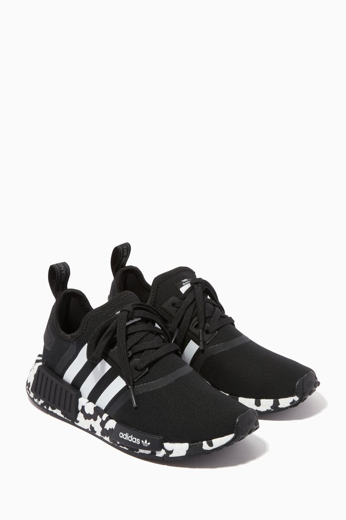 

NMD R1 Sneakers in Recycled Materials, Black