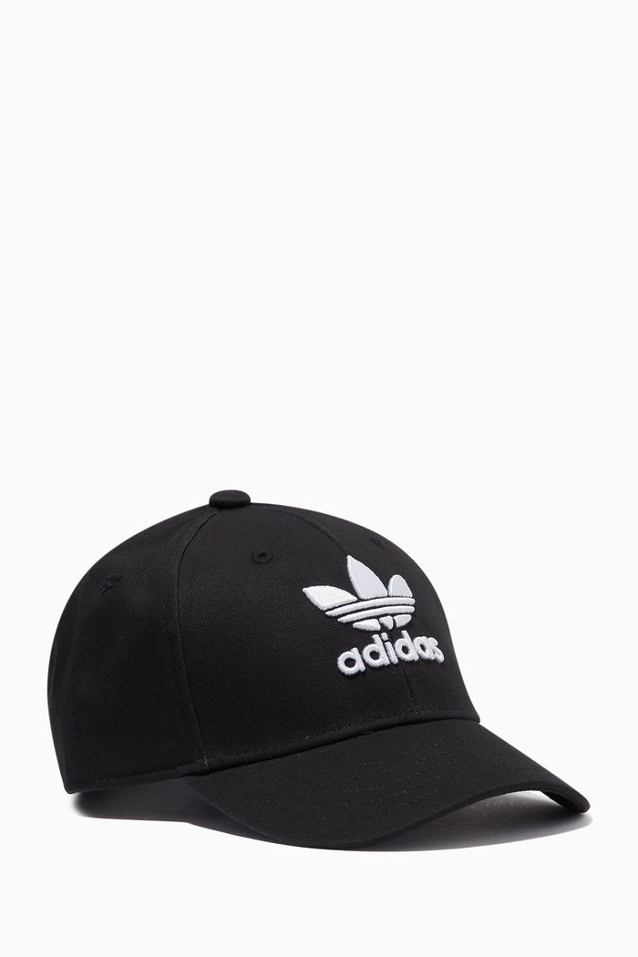 

Trefoil Baseball Cap in Cotton, Black
