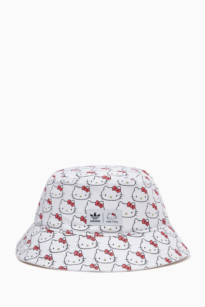 

Hello Kitty Printed Bucket Hat in Cotton, White