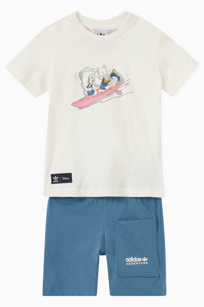 

x Disney Mickey & Friends T-shirt & Shorts Set in Cotton, Multicolour