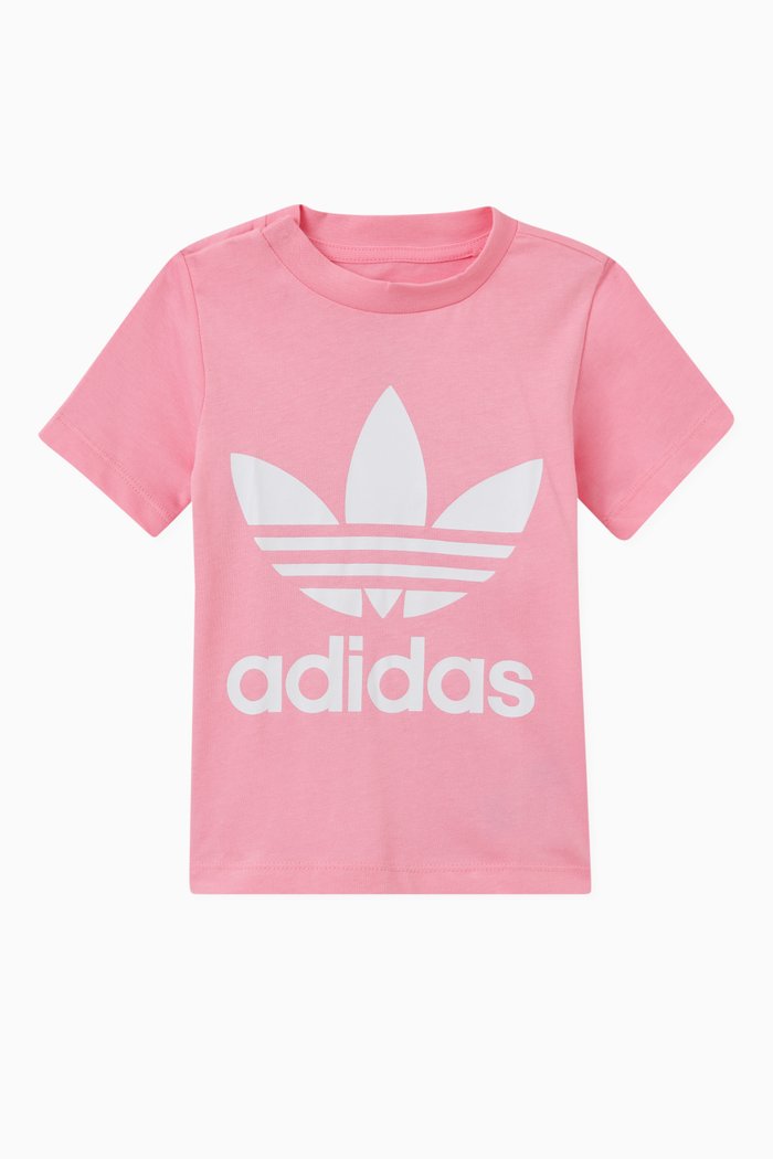 

Trefoil Logo T-shirt in Cotton, Pink