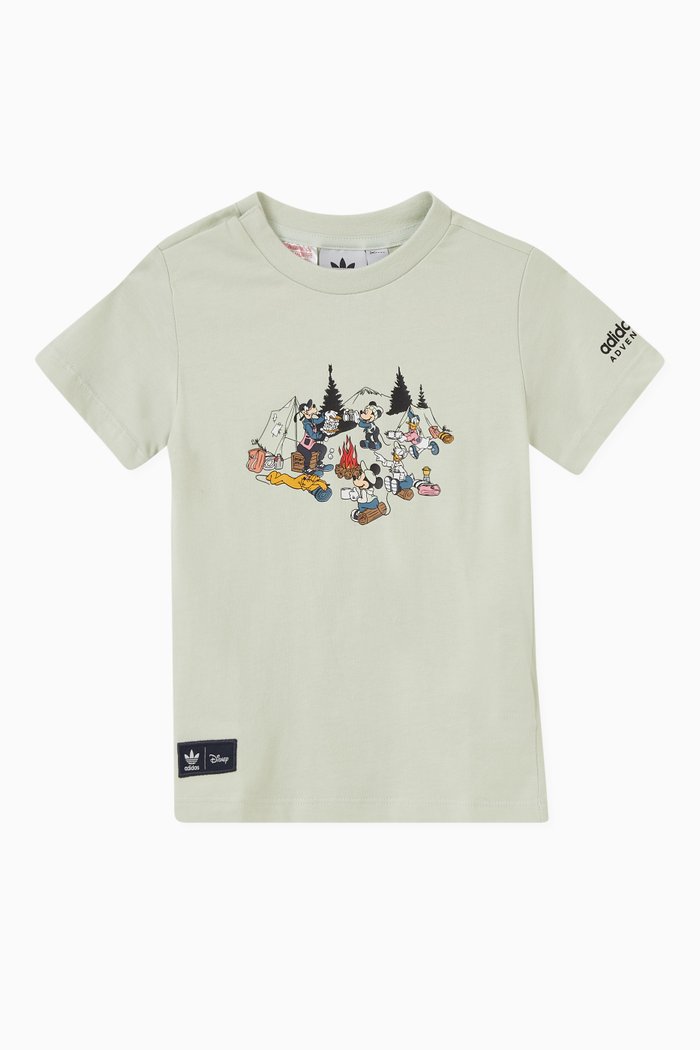 Mickey & Friends T-shirt in Cotton, Green