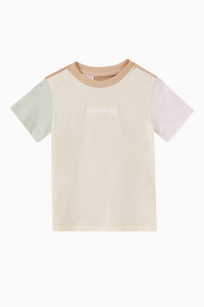 

Colour-block T-shirt in Cotton Jersey, Pink