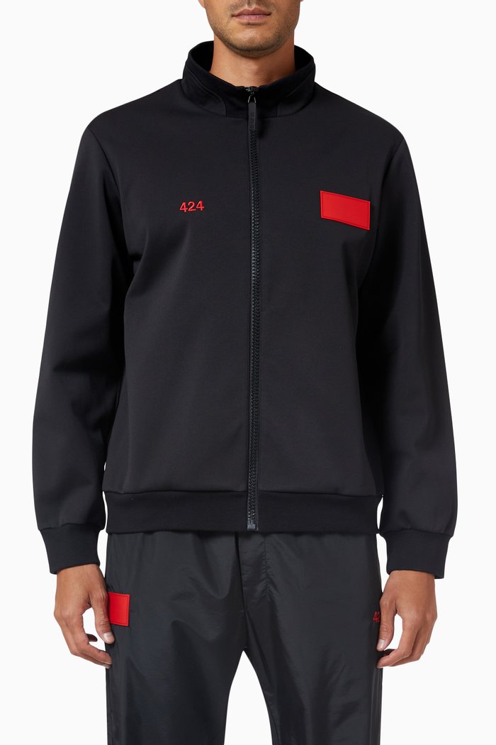 

Logo Patch Jacket in Jersey, Black