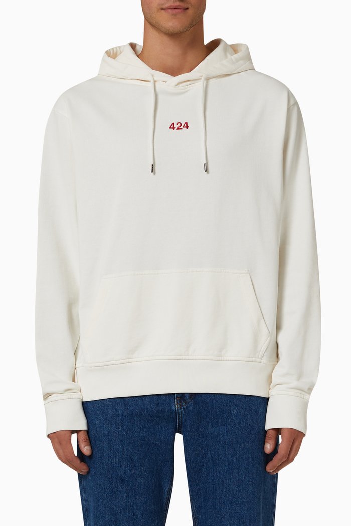 

Hoodie in Fleece, White
