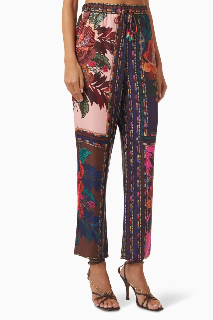 

Flower Scarves Pants in Lenzing™ Ecovero™ Viscose, Multicolour