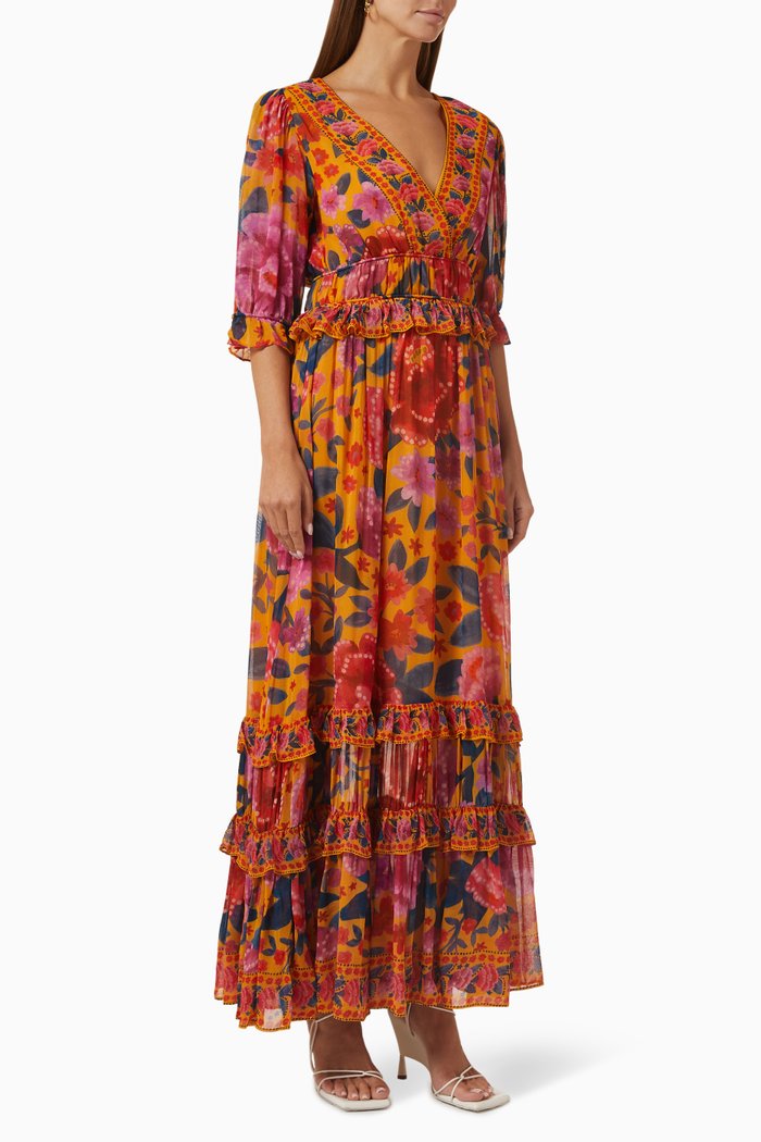 

Floral Dream Maxi Dress in Viscose, Multicolour