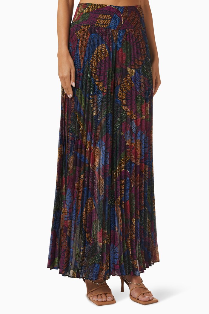 

Dotted Macaws Pleated Pants in Viscose, Multicolour