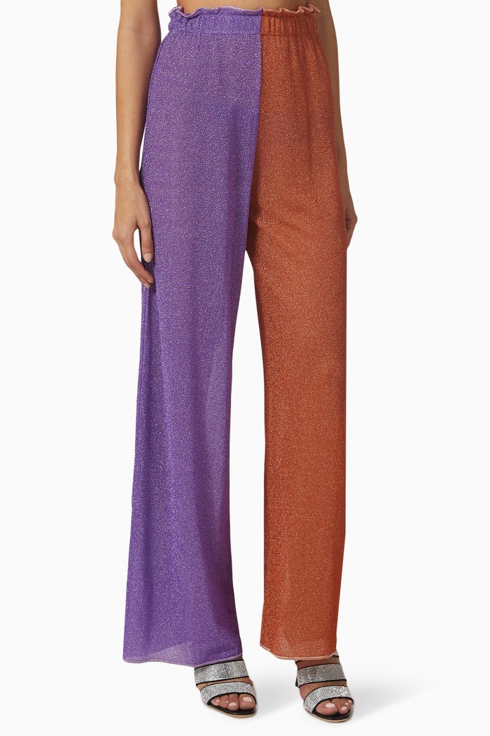 

Lumiere Colour-block Pants in Stretch Lurex, Multicolour