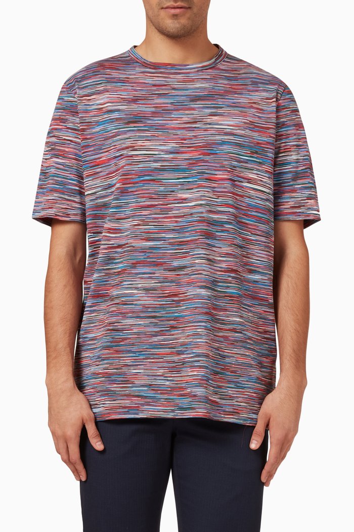 

Space-Dyed T-shirt in Jersey, Red