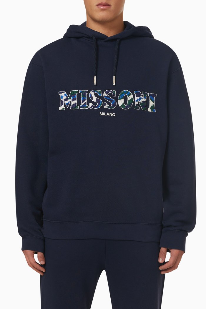 

Logo Hoodie in Fleece, Blue