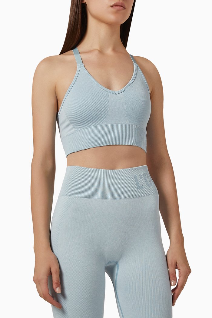 

Elevate Seamless Bra in Stretch Nylon, Blue