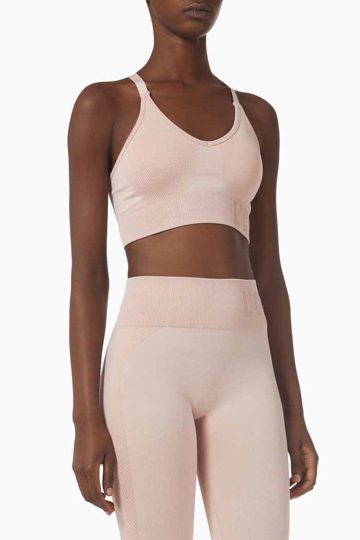 

Elevate Seamless Bra in Stretch Nylon, Pink