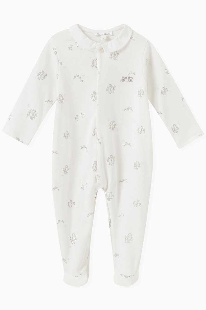 

Petit Augustin Sleepsuit in Cotton-poplin, White