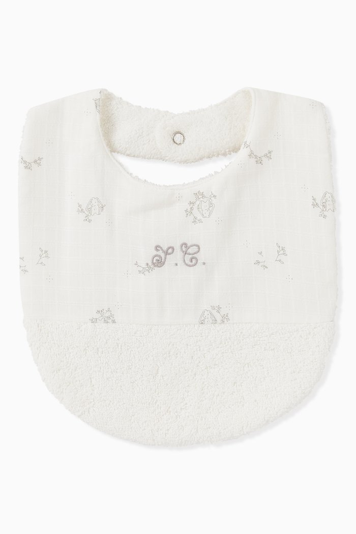 

Petit Augustin Bib in Cotton, White
