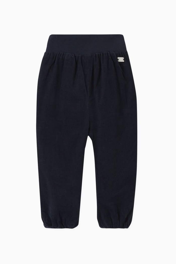 

Elasticated Pants in Cotton, Blue