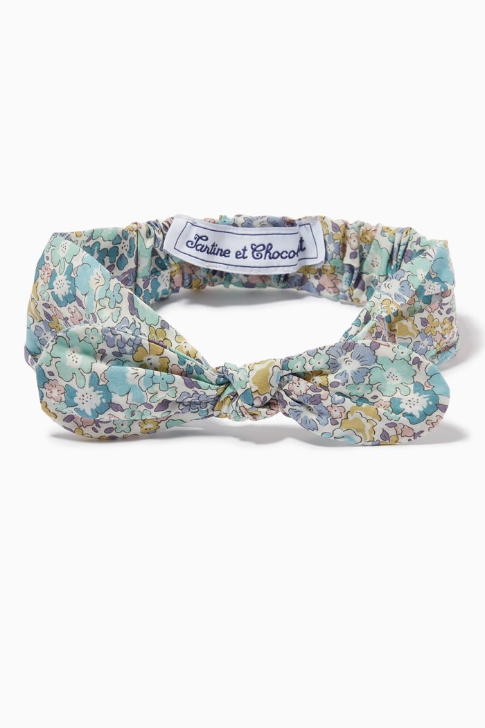 

Floral Print Bow Hairband, Purple