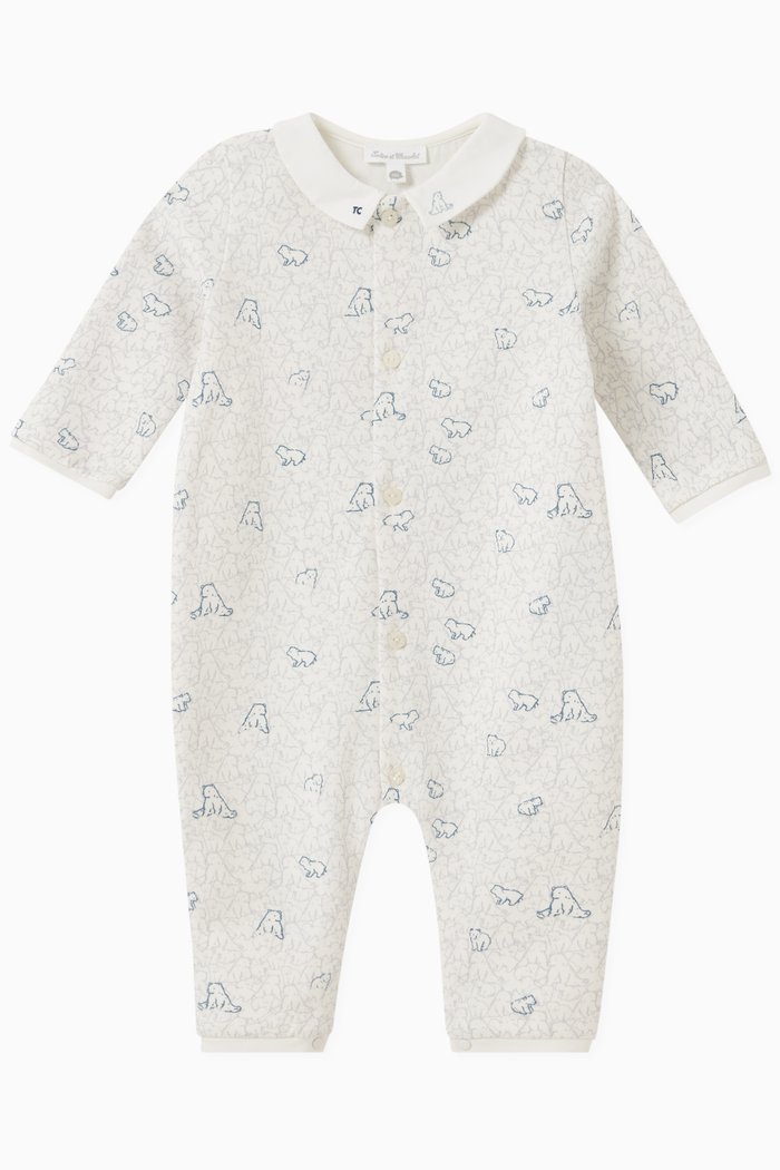 

All-over Print Bodysuit in Cotton, Neutral