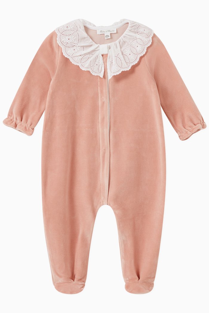 

Ruffles Bodysuit in Cotton Blend, Pink