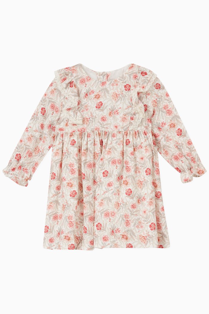 

Printed Dress in Viscose, Brown