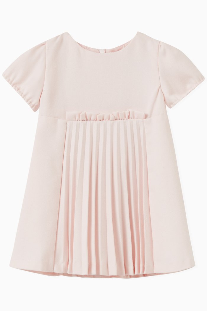 

Pleated Dress in Brushed Viscose Blend, Pink