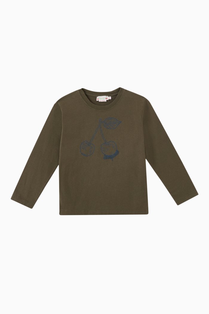 

Cherry Long-sleeved T-shirt in Organic Cotton, Neutral