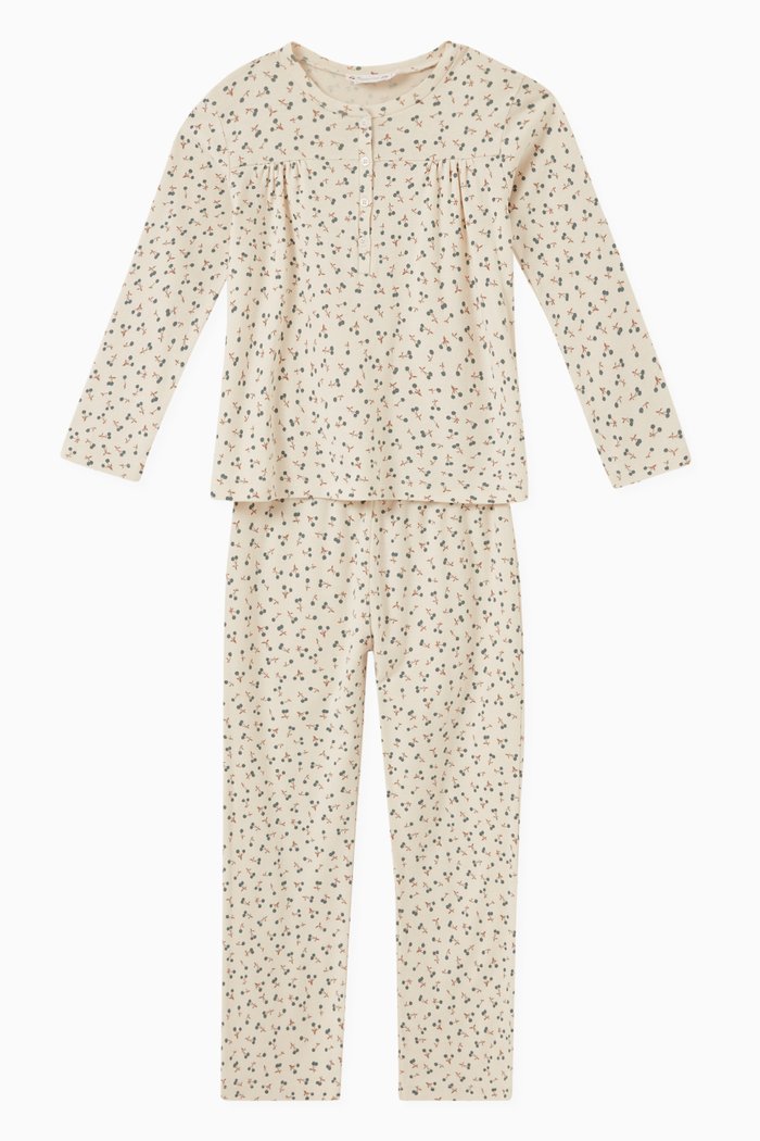

Cherry Sleepwear Set in Cotton, Neutral