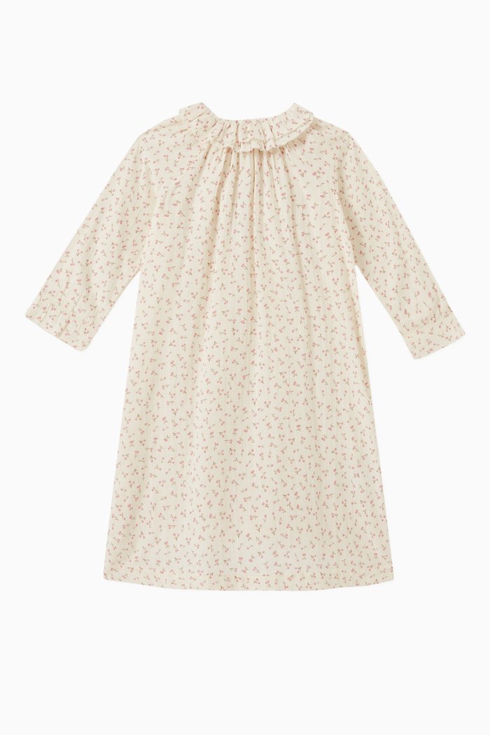 

Cherry Sleepwear Dress in Cotton, White
