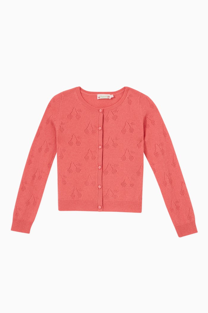 

Openwork Cardigan in Cashmere, Pink