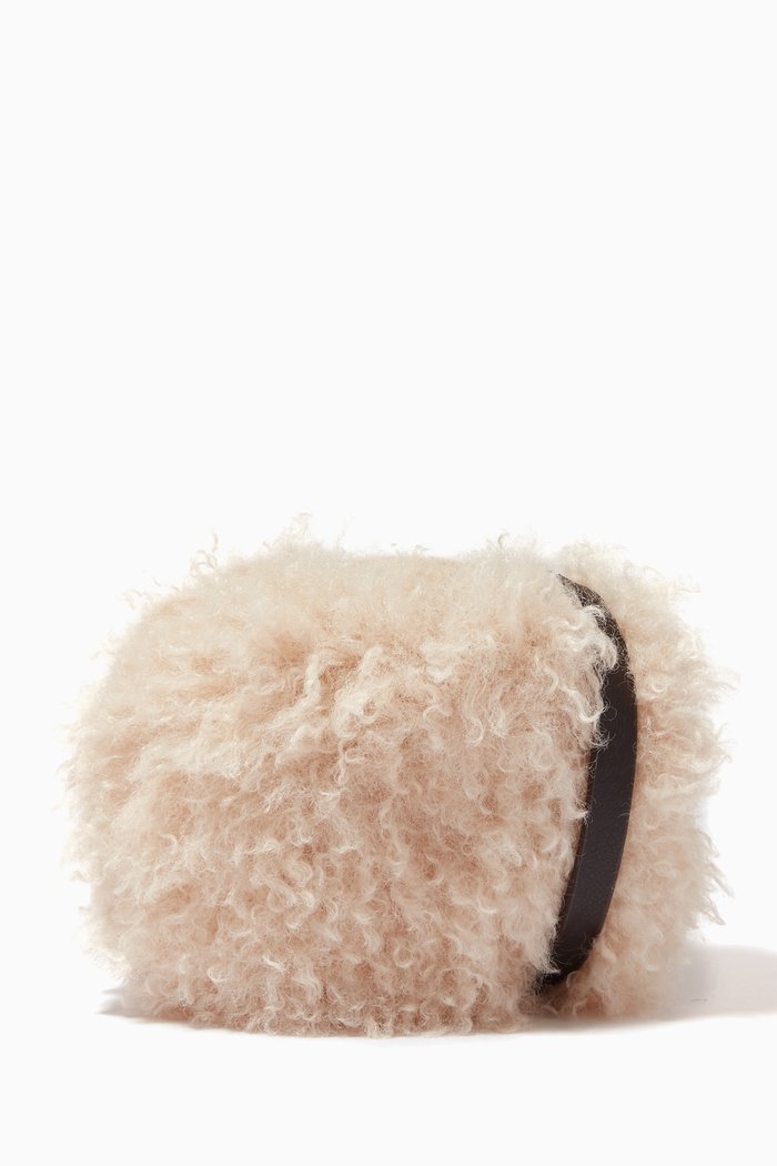 

Bona Crossbody Bag in Faux Shearling Fur, Neutral