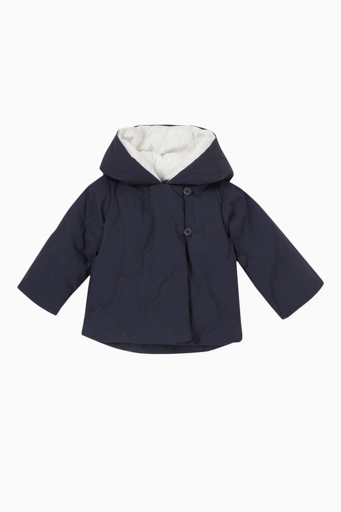 

Asymmetric Jacket in Technical Poplin, Blue