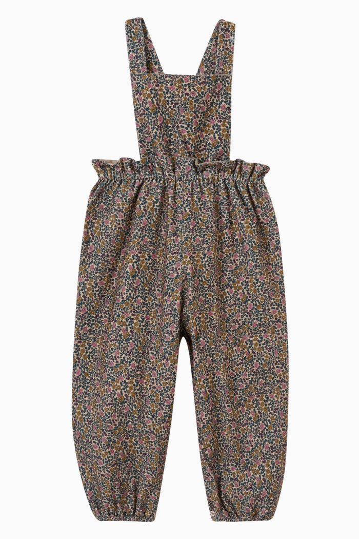 

Floral Dungarees in Cotton, Blue