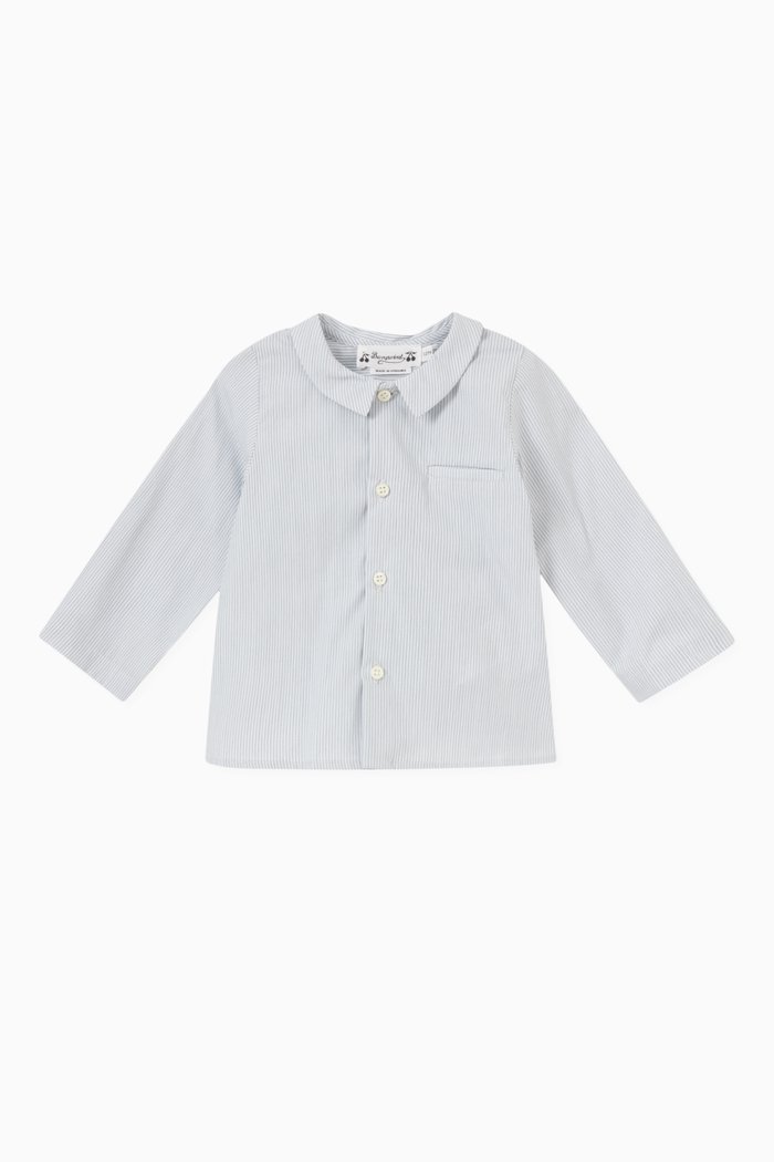 

Striped Shirt in Cotton, Grey