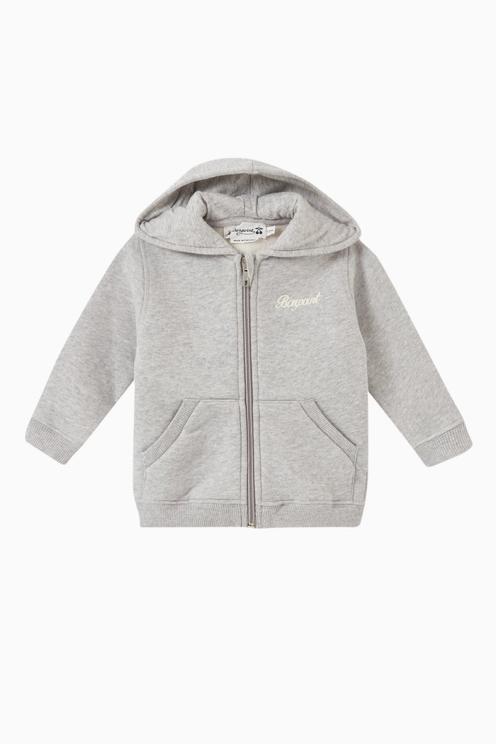 

Logo Hooded Sweatshirt in Cotton, Grey