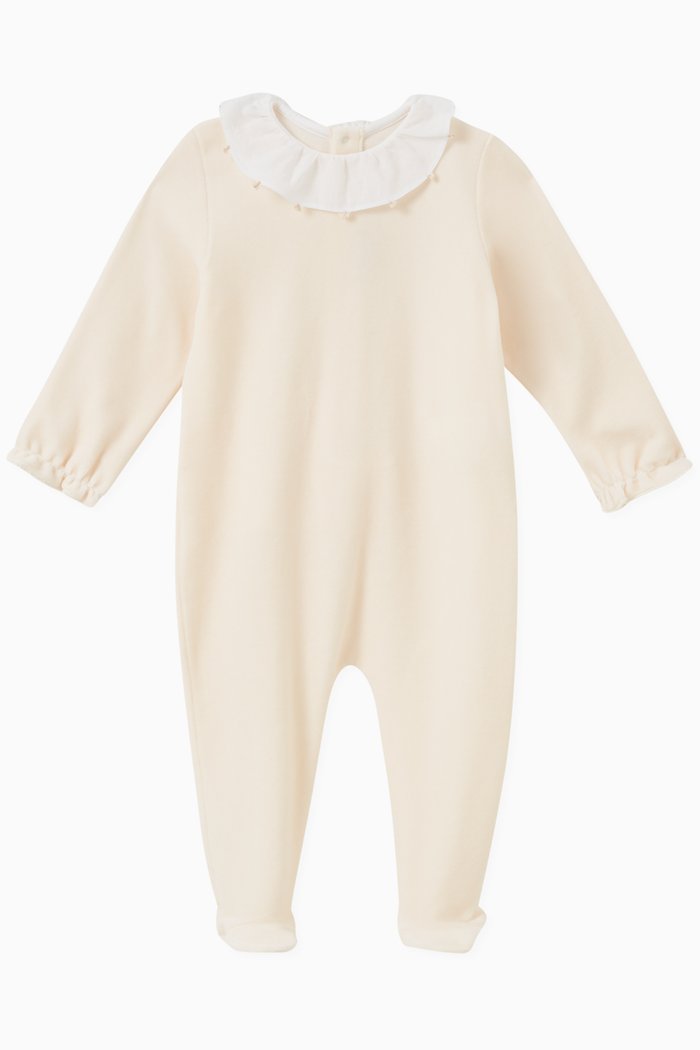 

Plain Sleepsuit in Cotton, Pink