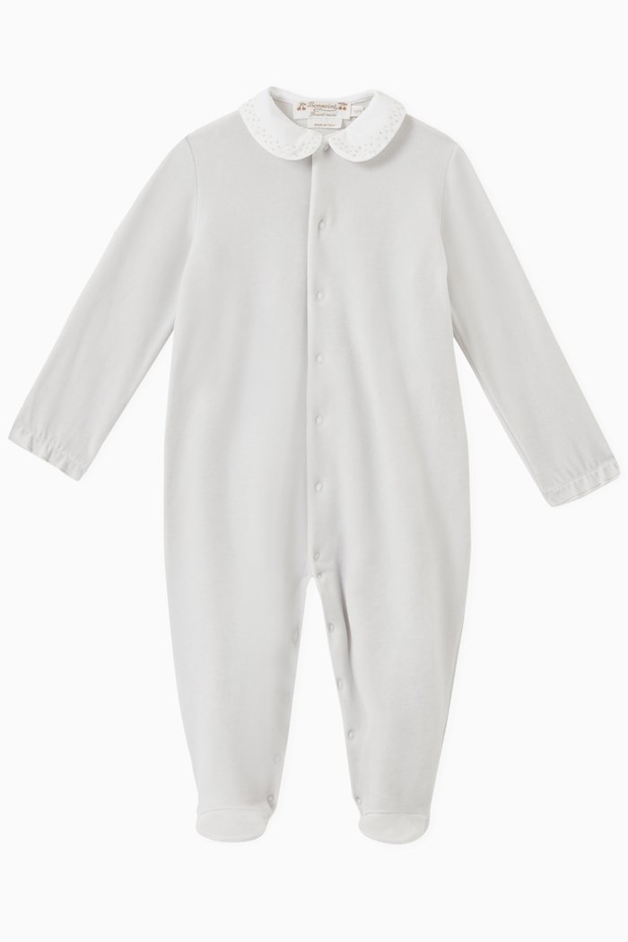 

Plain Sleepsuit in Cotton, Grey