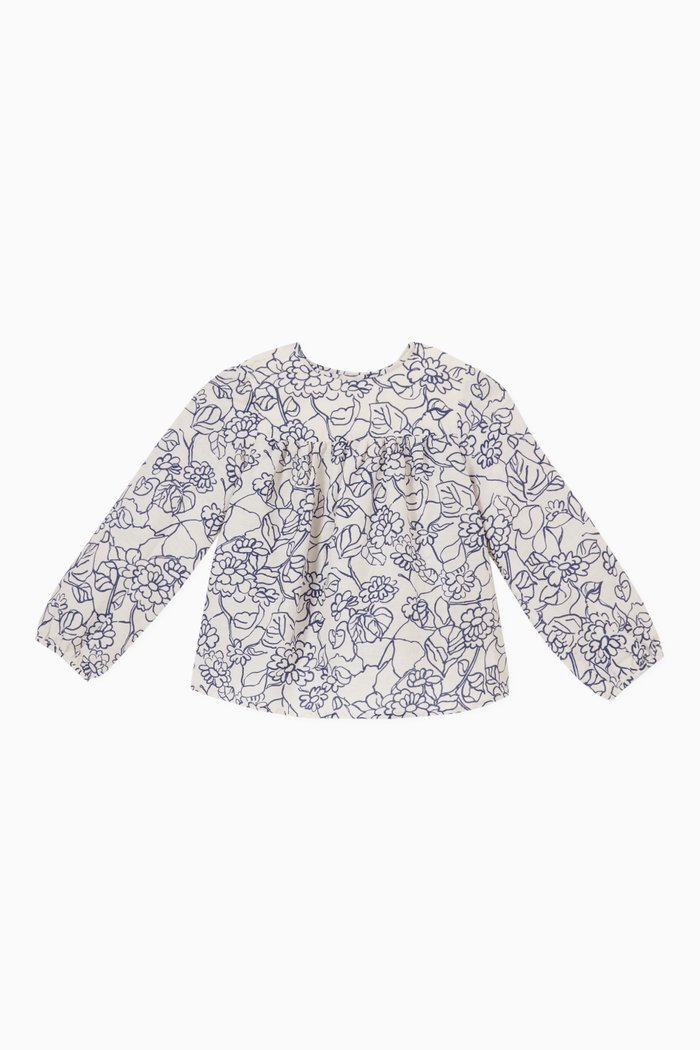 

Bunny Blouse in Cotton Linen, Grey
