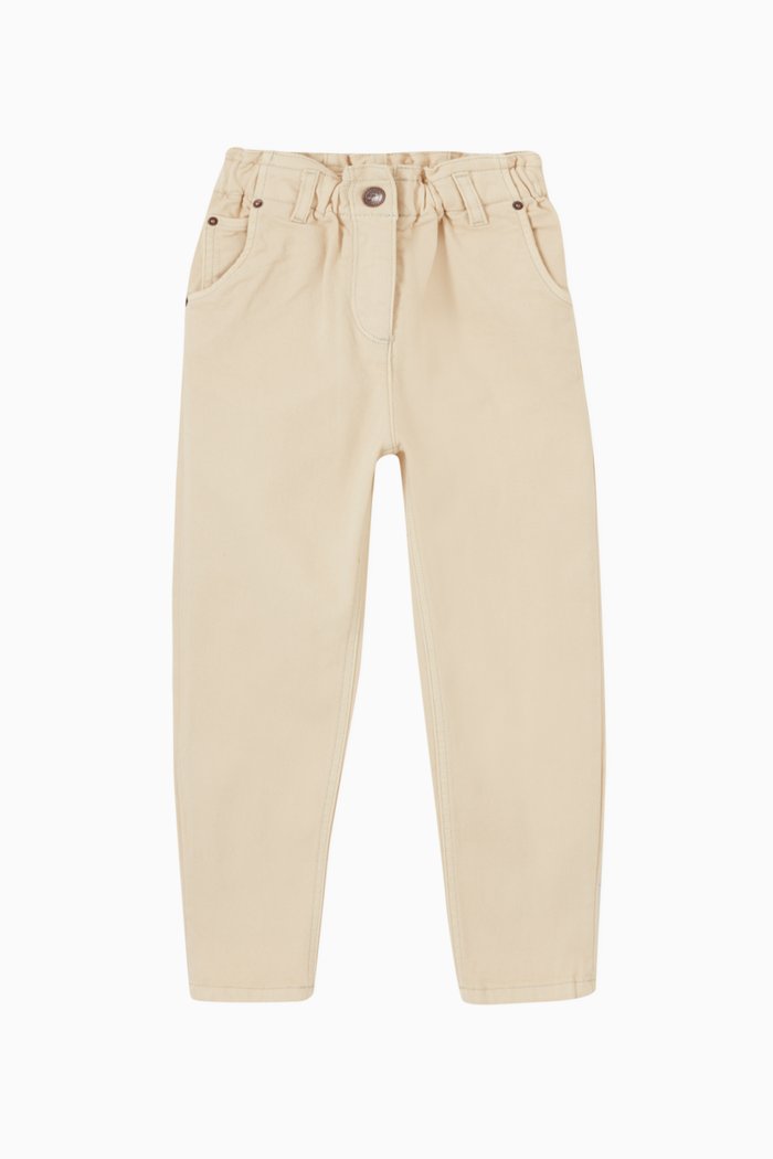 

Sonie High-Waist Pants in Cotton, Neutral