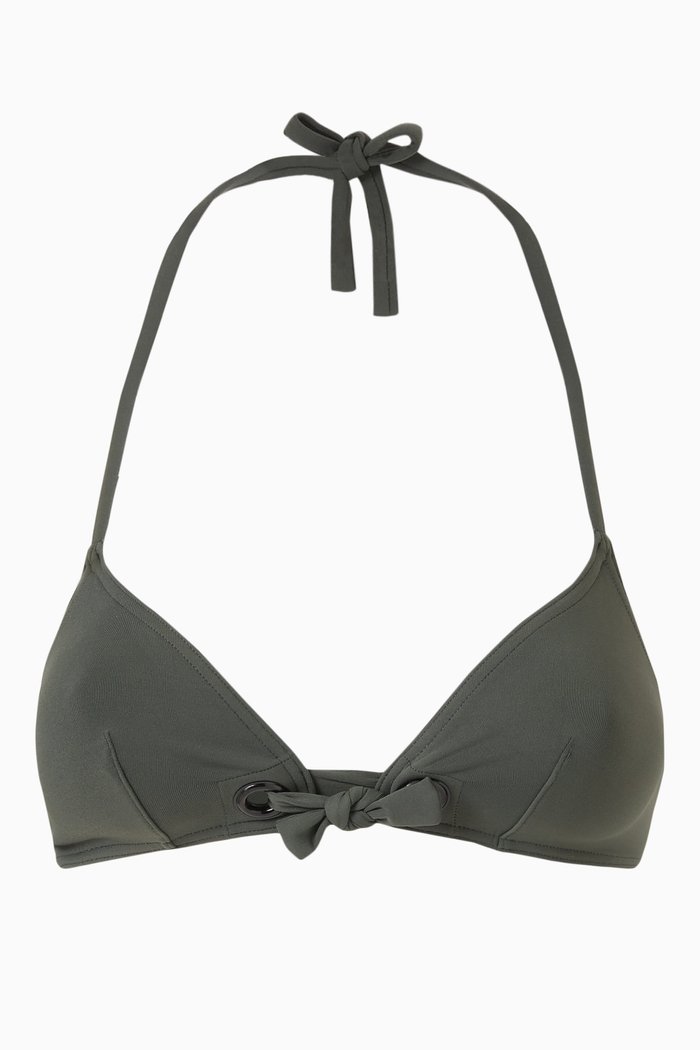 

Beauté Small Triangle Bikini Top, Green