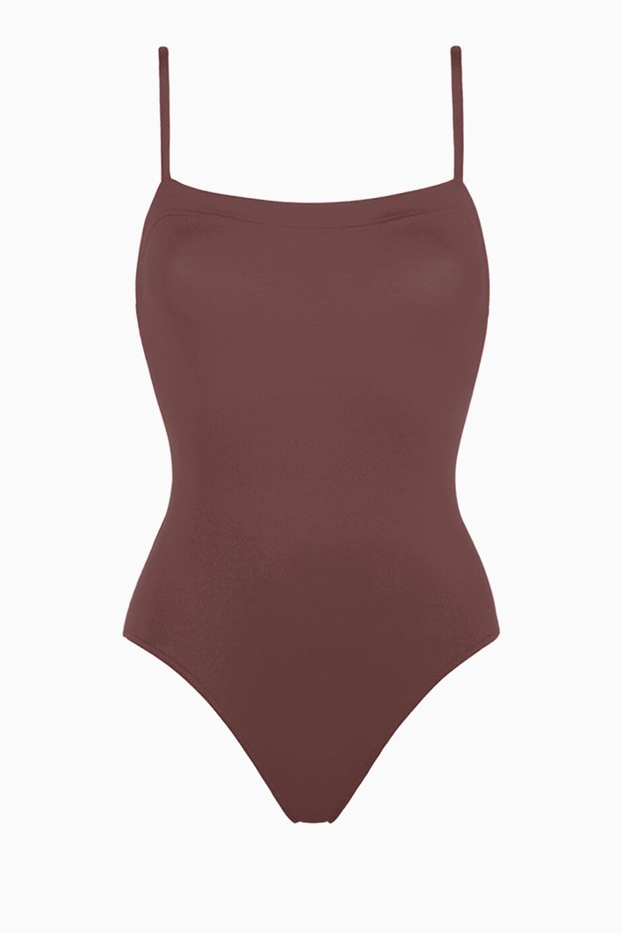 

Aquarelle One-piece Swimsuit, Brown