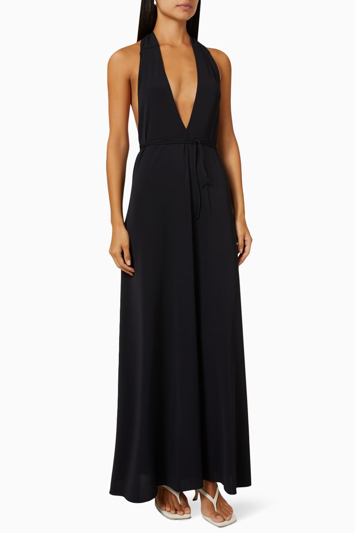 

Désirée Maxi Sarong Dress, Black