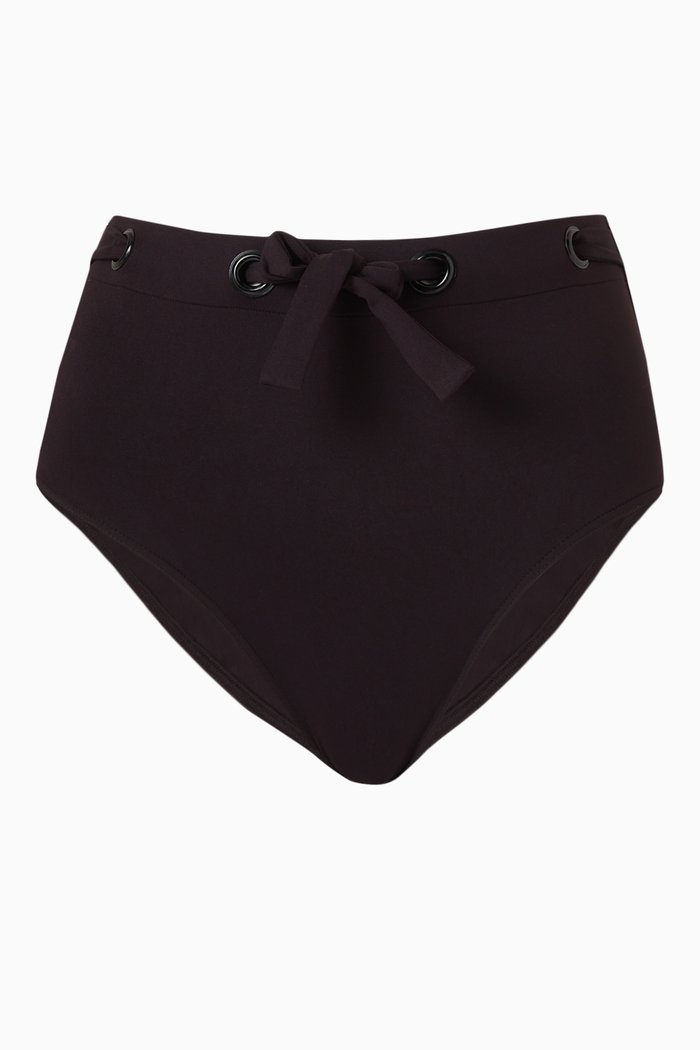 

Cyane High-waist Bikini Bottoms, Brown