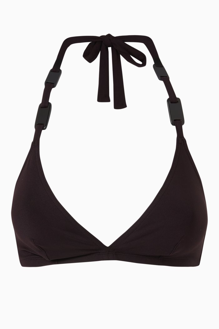 

Cubic Triangle Bikini Top, Brown